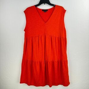 Social Standard By Sanctuary A-Line Dress Women XL Orange Tiered Sleeveless Mini